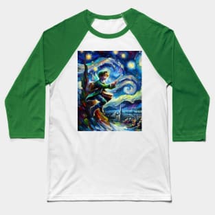 Fairy at Starry Night Baseball T-Shirt